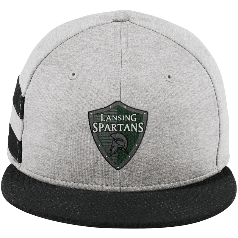 Lansing Spartans New Era Shadow Heather Striped Flat Bill Snapback Cap