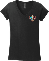 Delaware Ducks Softstyle Ladies Fit V-Neck T-Shirt