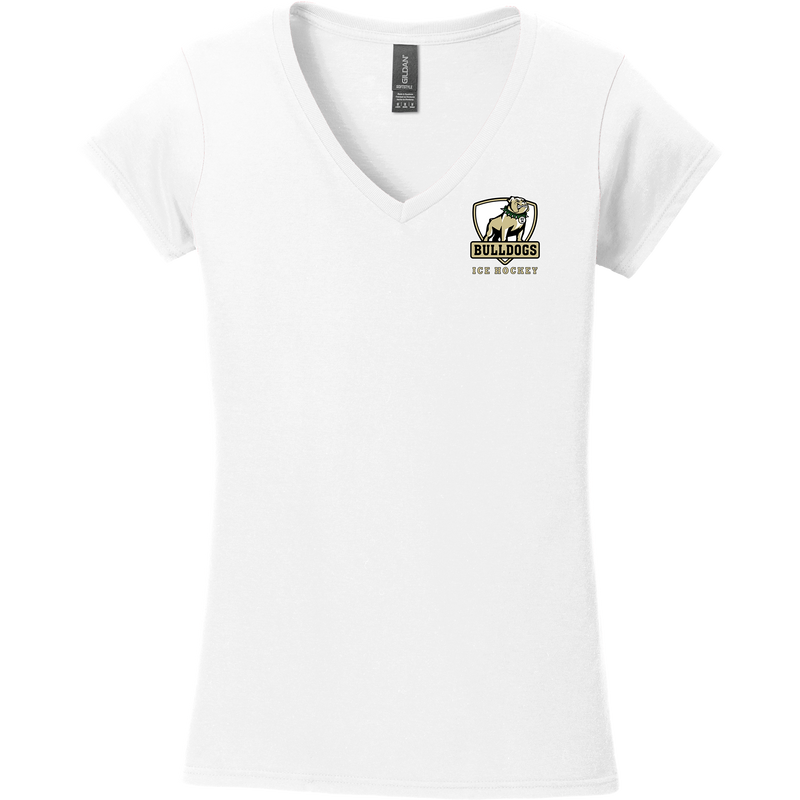 HVM Bulldogs Softstyle Ladies Fit V-Neck T-Shirt