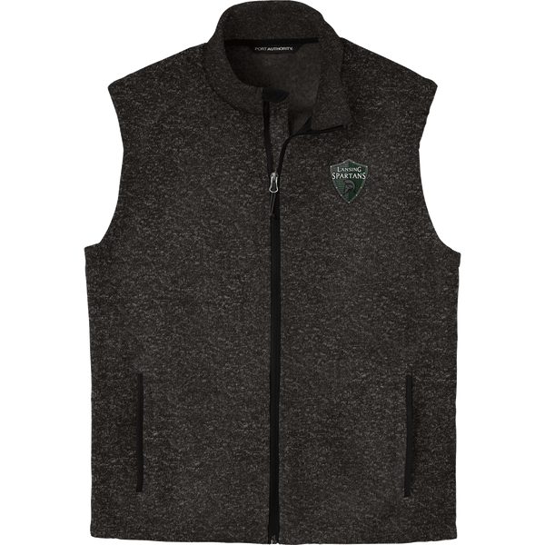 Lansing Spartans Sweater Fleece Vest