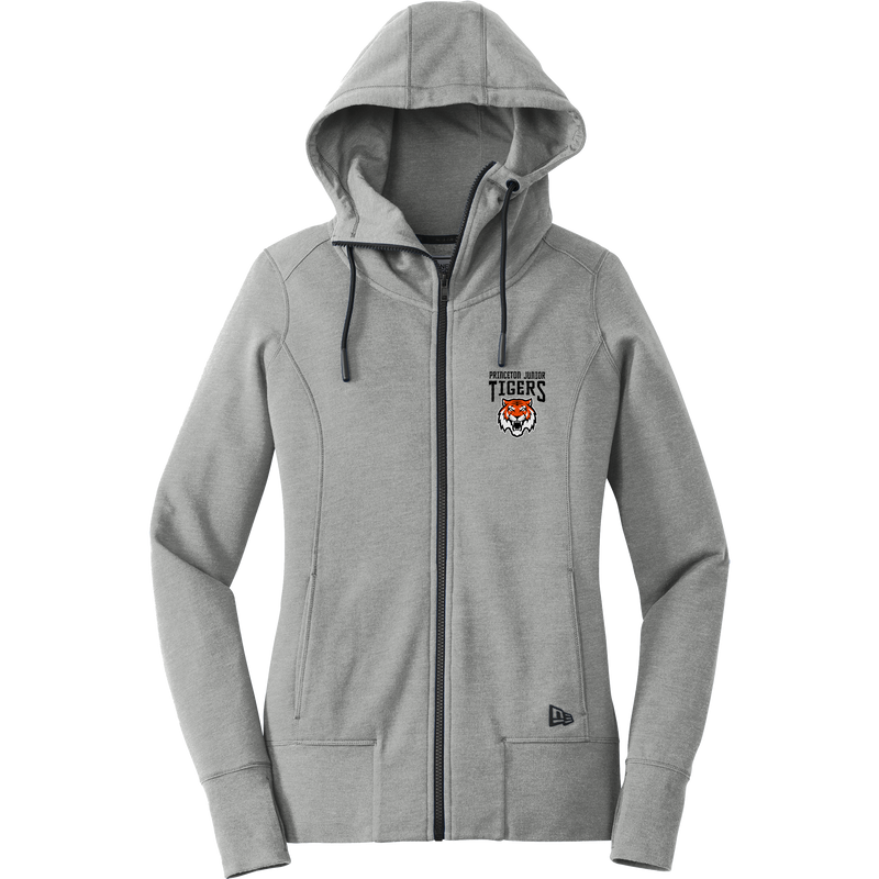 Princeton Jr. Tigers New Era Ladies Tri-Blend Fleece Full-Zip Hoodie