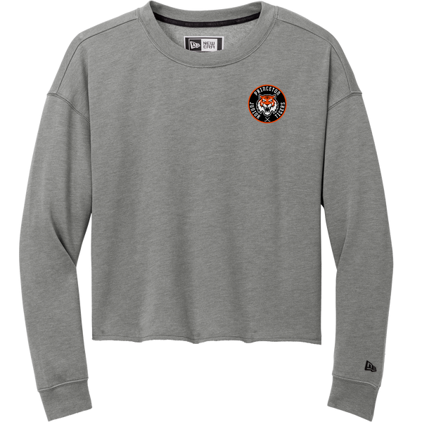 Princeton Jr. Tigers New Era Ladies Tri-Blend Fleece Crop Crew