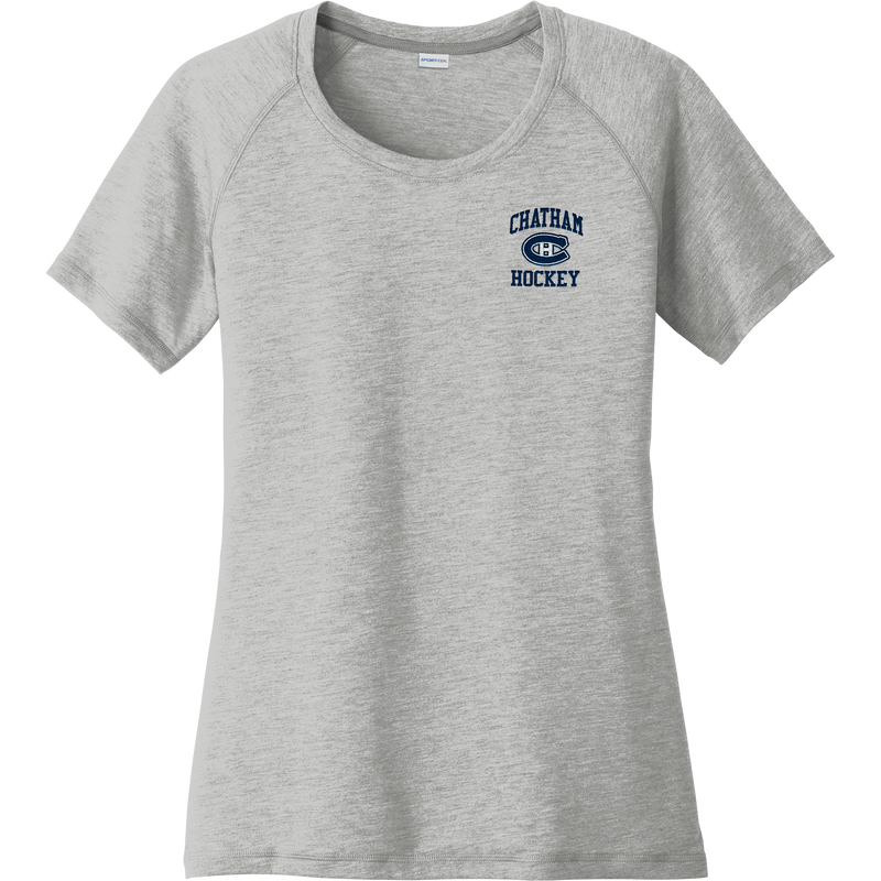 Chatham Hockey Ladies PosiCharge Tri-Blend Wicking Scoop Neck Raglan Tee