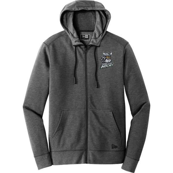 Hard Edge Hockey New Era Tri-Blend Fleece Full-Zip Hoodie