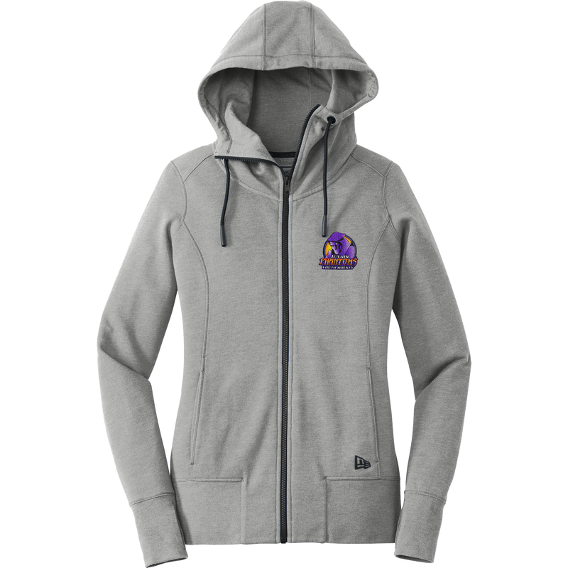 Jr. Phantoms New Era Ladies Tri-Blend Fleece Full-Zip Hoodie